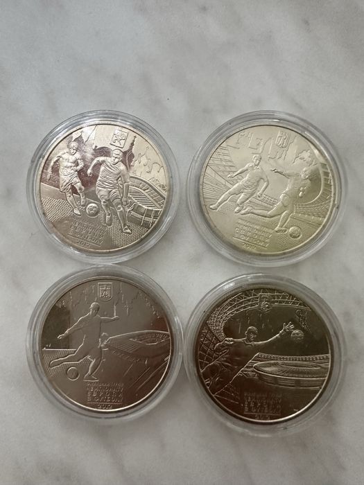 Монети НБУ Евро 2012 Київ, Харків , Львів ,Донецьк