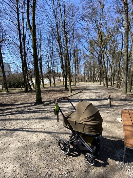 Cybex priam хакі / люлька + прогулка + основа