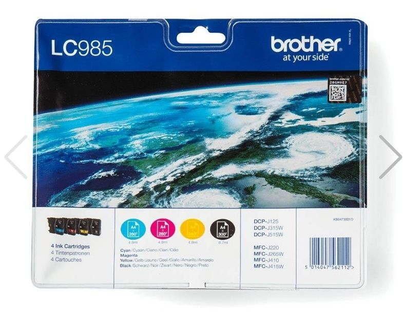 Kit tinteiros cor Brother LC985