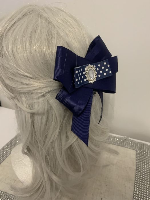 Granatowa spinka do włosów