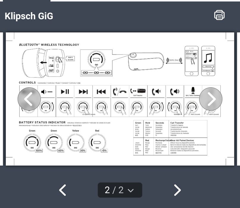 Coluna Klipsch GIG Bluetooth