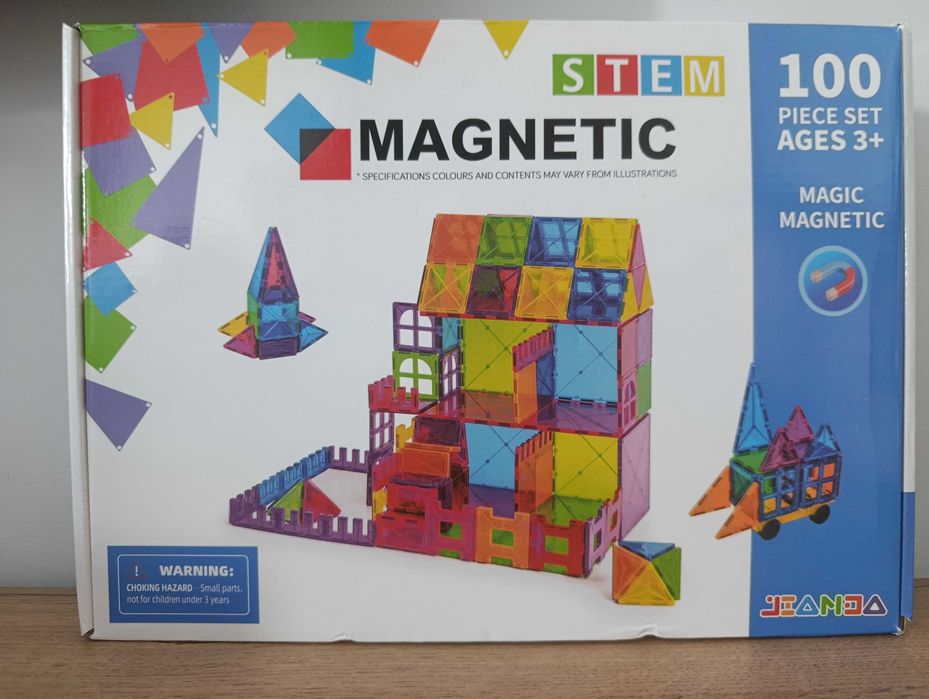 Klocki magnetyczne duże rozmiary 100sztuk