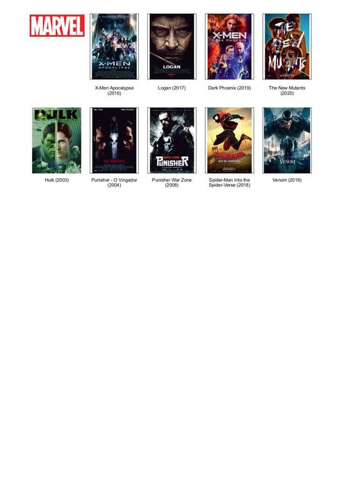 Os melhores Filmes de DVD's 01