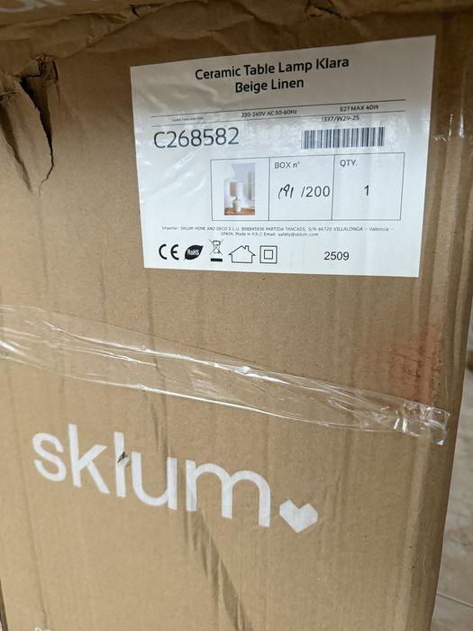 Candeeiro de mesa Sklum