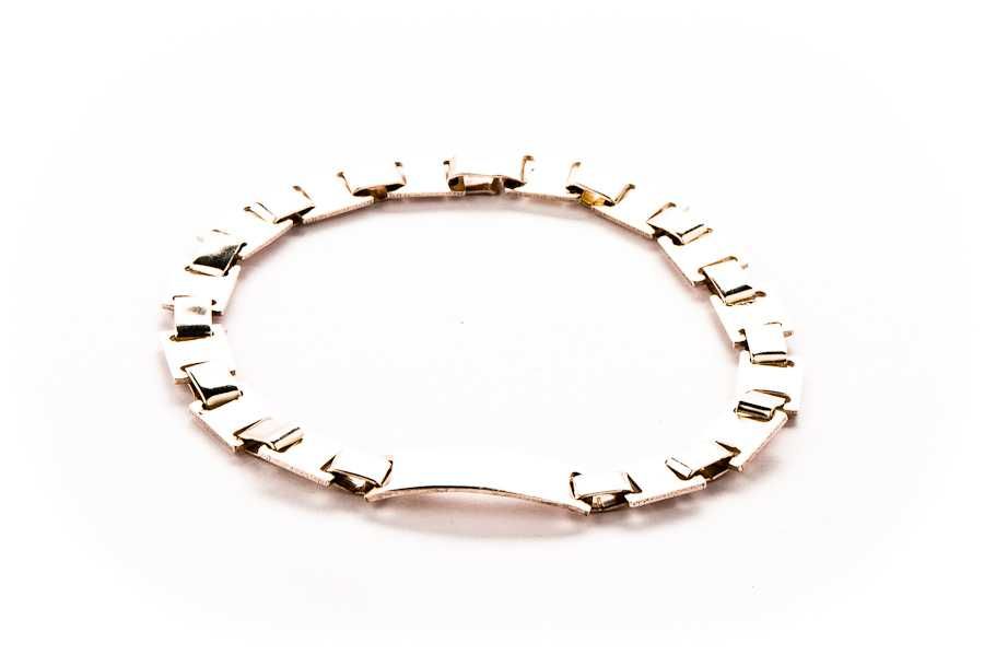 Srebrna Bransoletka - PRL - VINTAGE - 11,76g - RYTOSZTUKA - Kraków