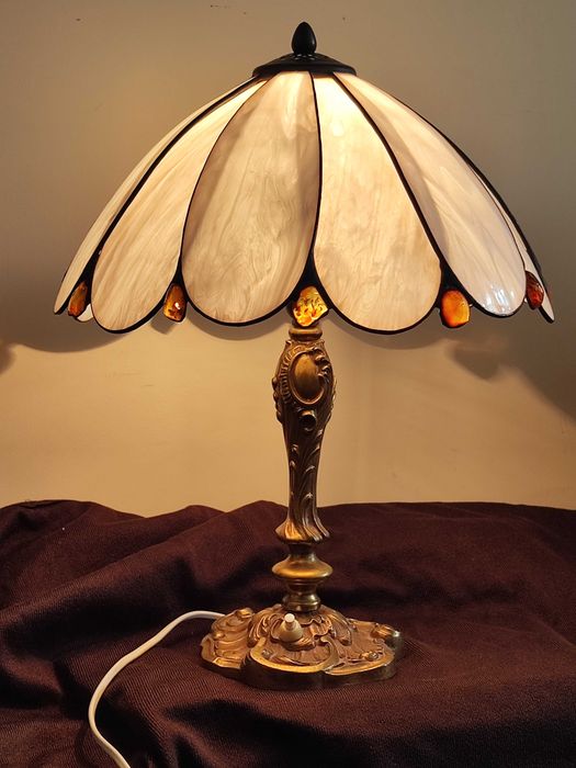 Lampa szkło bursztyn