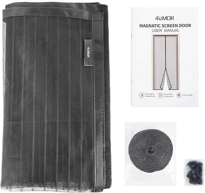 Ekran na drzwi balkonowe 90 x 210 cm, magnetyczna firanka, moskitiera