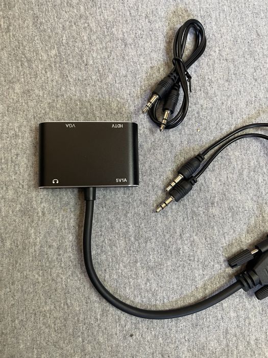 Адаптер-перехідник VGA на HDMI/VGA+Аудио 3,5 (A-VGA-HDMI-02)