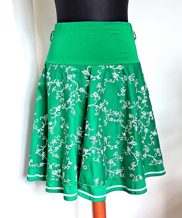 Włoska szeroka bawełniana spódnica M/S 38/36 cotton