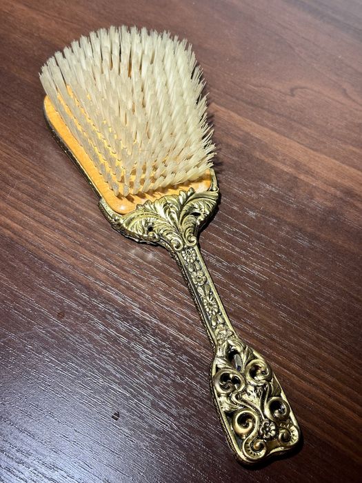 Винтажная Английская шетка расческа латунная