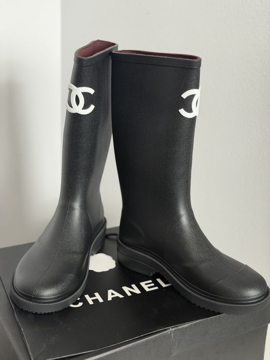 Чоботи жіночі чорні chanel НОВІ!