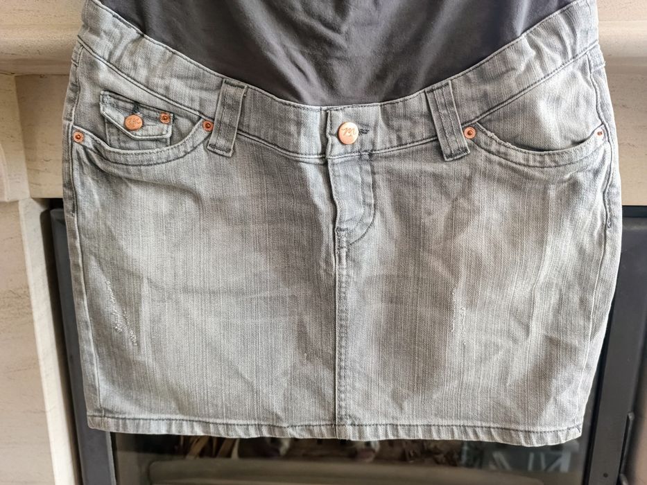 jeansowa spódniczka ciążowa r. 38, M, H&M seria MAMA