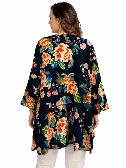 Narzutka Kimono Kwiaty Boho XL
