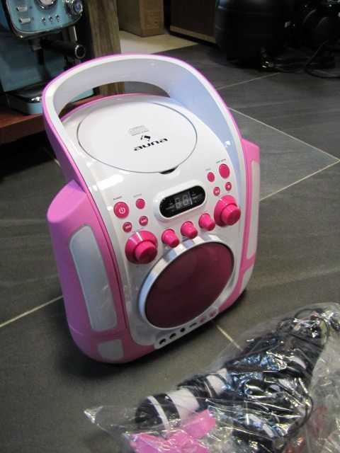 Kara Illumina Zestaw do karaoke CD USB dla dzieci pokaz LEd 2mikrofony