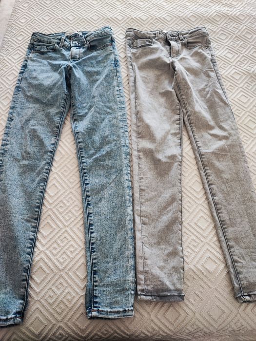 Calças de ganga- preta e azul