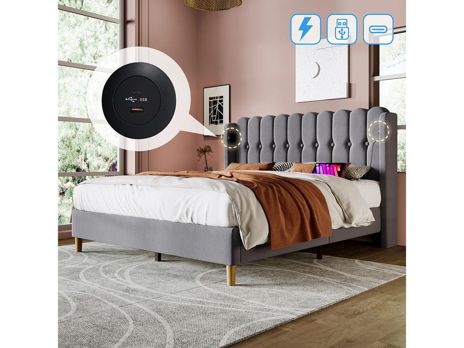 Cama casal nova com USB 140x200cm