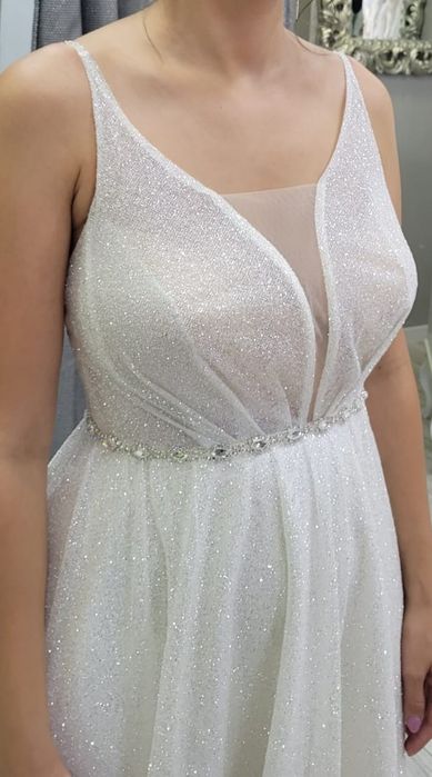 Suknia, sukienka ślubna błyszcząca