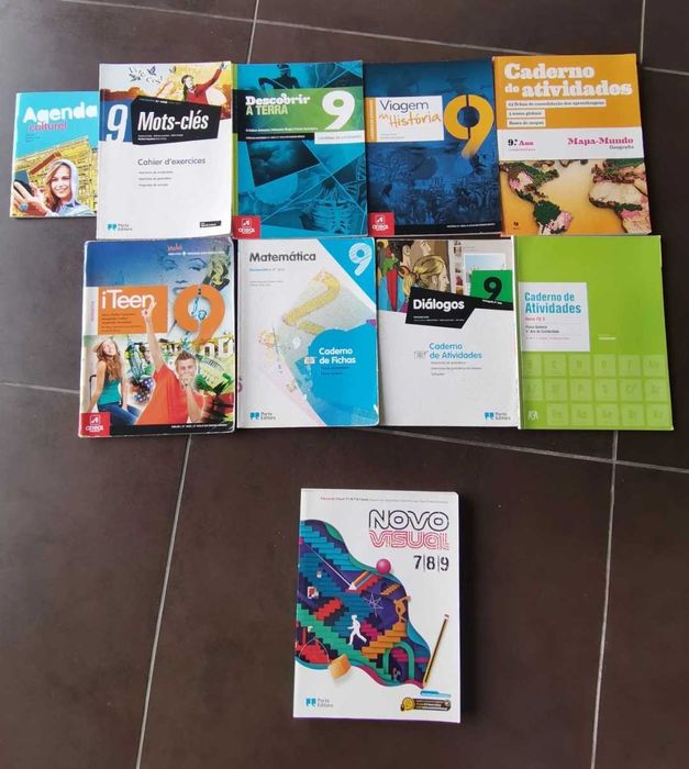 Manuais e Livros de fichas do 9°Ano