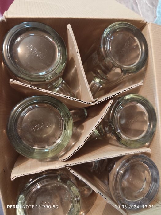 Стеклянные бокалы 0,5 л.