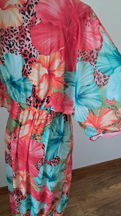 Kimono pareo plażowe maxi nowe