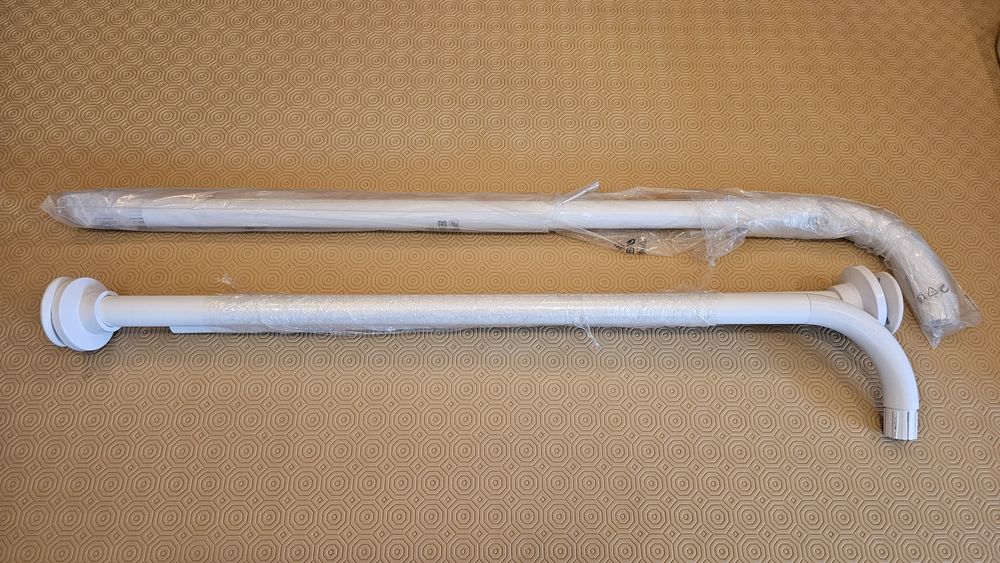 Varão p/cortina de duche - branco