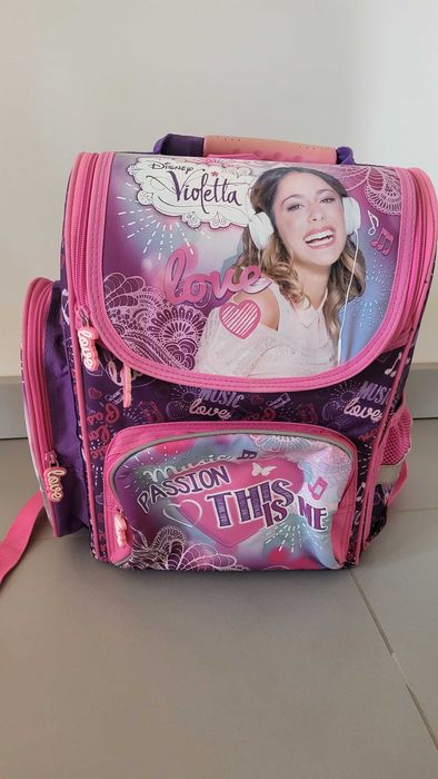 Plecak szkolny dla dziewczynki Violetta plus torebka w zestawie