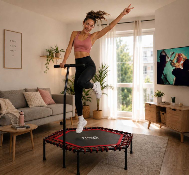 NOWOŚĆ!! Trampolina z uchwytem, idealna do ćwiczeń w domu