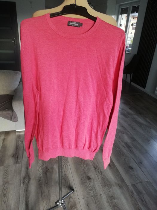 R. XL malinowy czerwony sweterek męski
