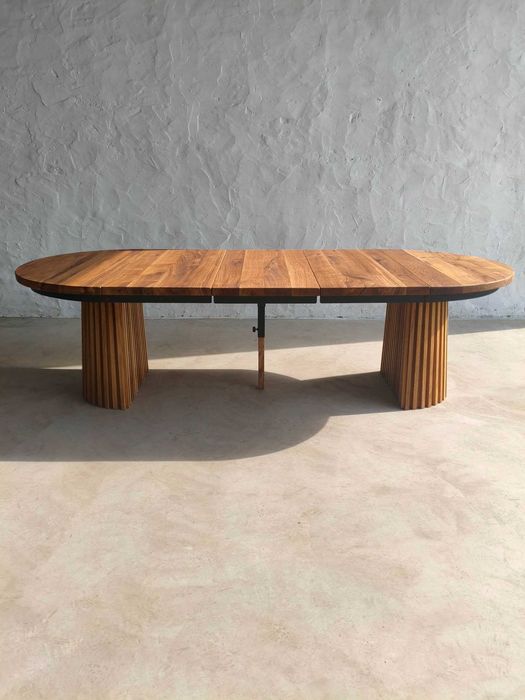 Stół dębowy lamele Stolarz okrągły pod wymiar 120-220 cm 110-210 cm każdy wymiar możliwy wybarwienie lakier olej
