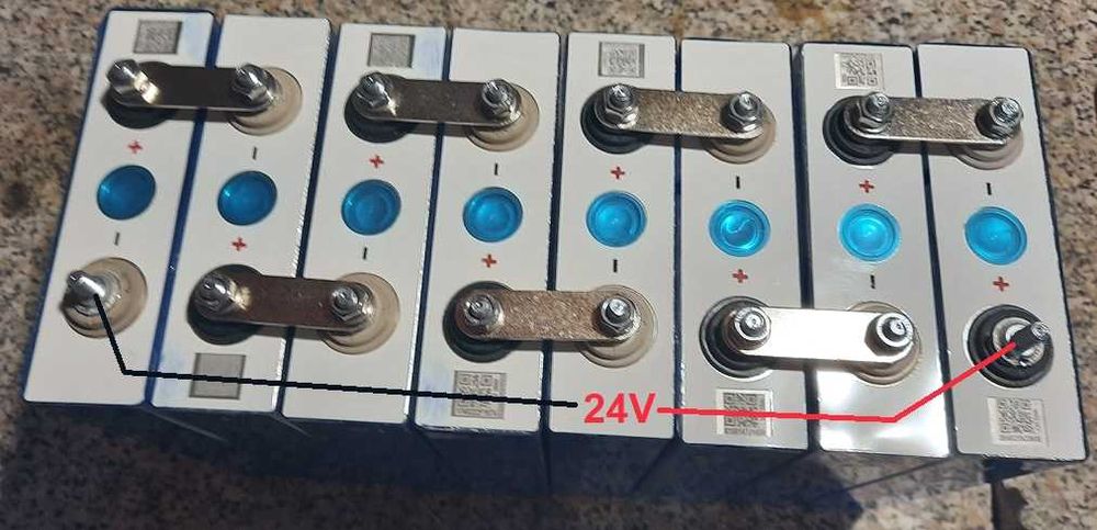 Bateria de lítio cada célula de 3,2V-105ah LiFePO4. NOVO