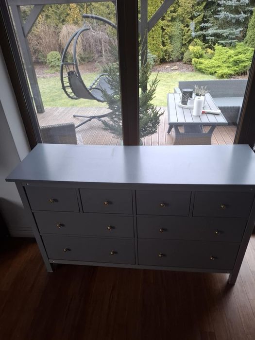 Komoda szara Ikea Hemnes 8 szuflad