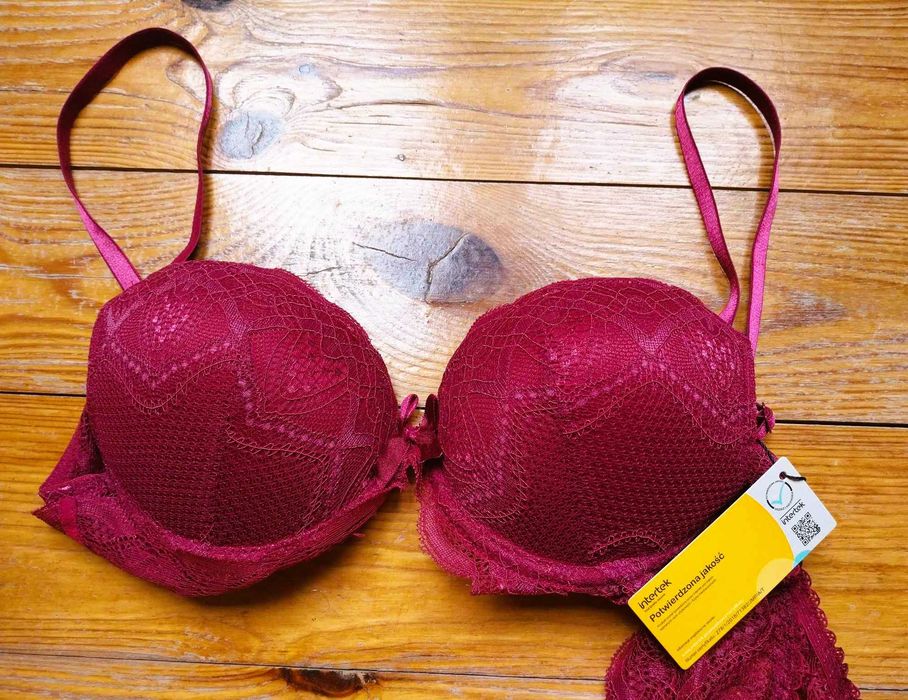 Komplet bielizna biustonisz 70c brazyliany figi S