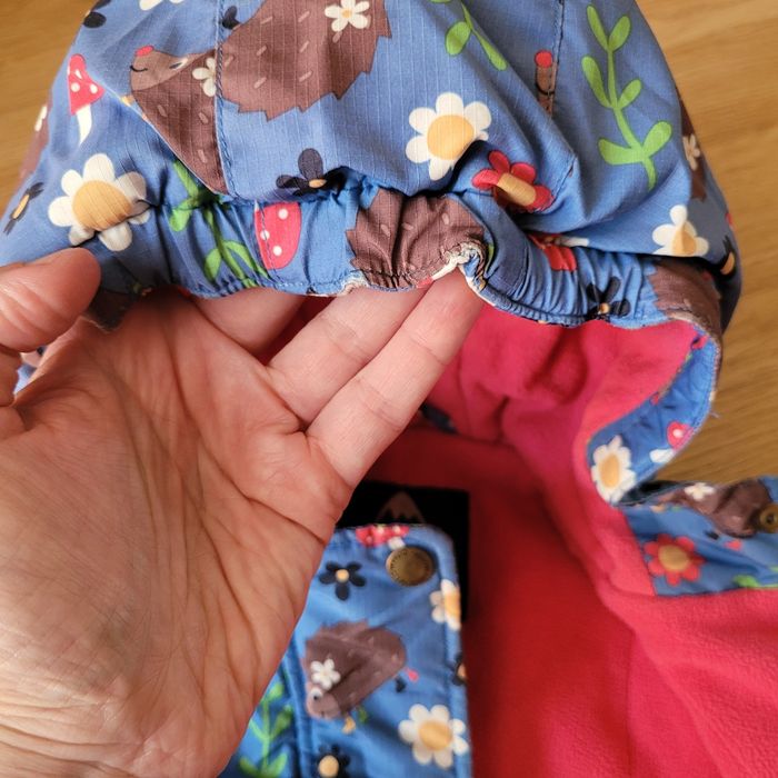 Демісезонна куртка Frugi на флісі, р. 90-98 (2-3 роки), з їжачками