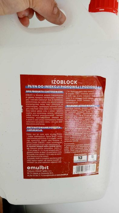 Emulbit izoblock 5L płyn do iniekcji