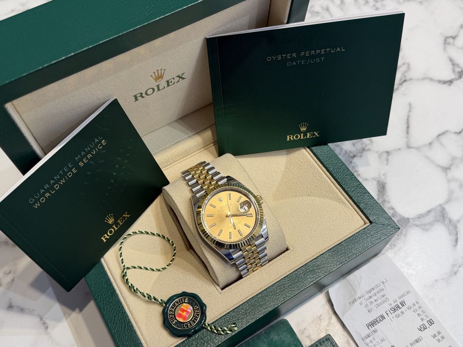 Rolex Datejust 41 mm złoto pr 750 gwarancja ROLEX FULL SET