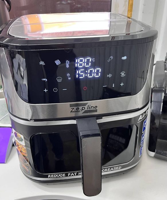 Аэрофритюрница 12л ZP-127 4000Вт на два тени та сенсорним керуванням