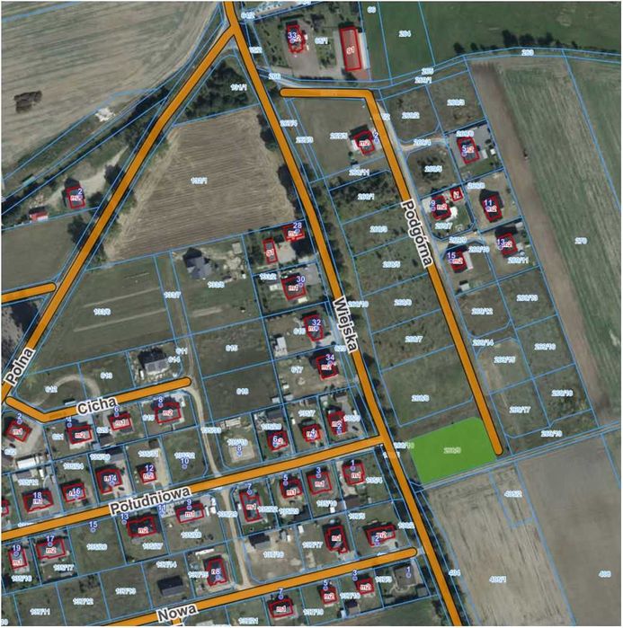 Działka budowlana usługowa Śmieszkowo koło Czarnkowa plan zagospodar.