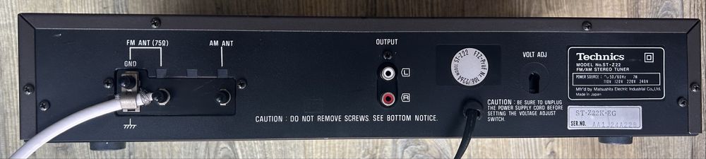 Sintonizador Radio Technics AM/FM Stereo Tuner ST Z22