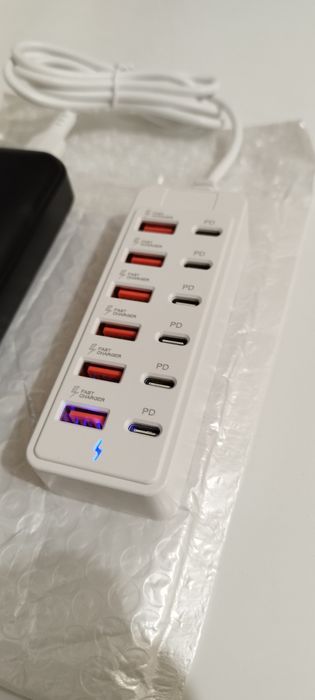 Мережевий фільтр 12 в 1,швидка зарядка 66 Ват