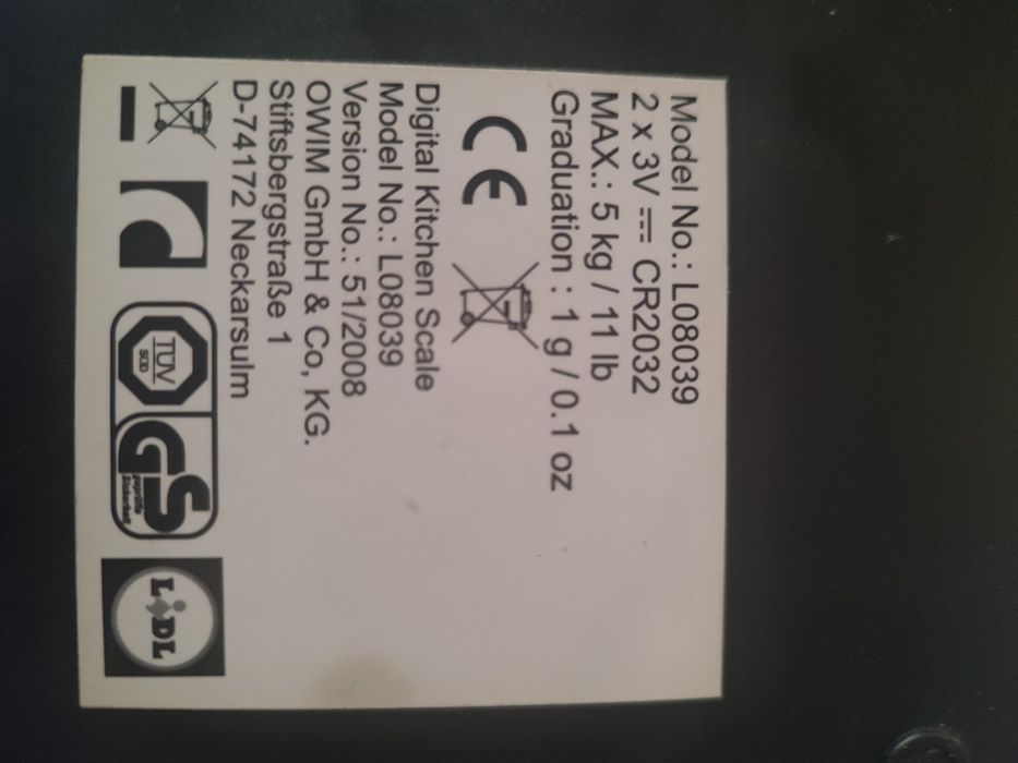 Elektroniczna waga kuchenna