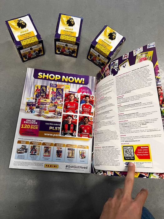 Mega Lote Panini Premier League 2025 – Álbum Oficial + 3 Caixas Seladas (750 Cromos)