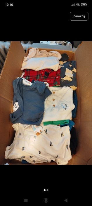 Karton ubranek dla chłopca 62-68
