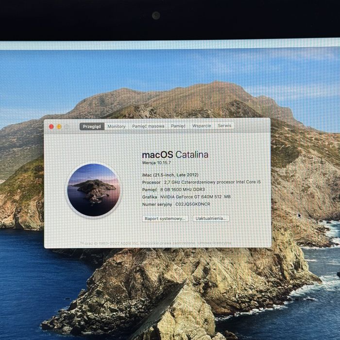 iMac 21,5” i5 late 2012 - mała wada, w pelni sprawny