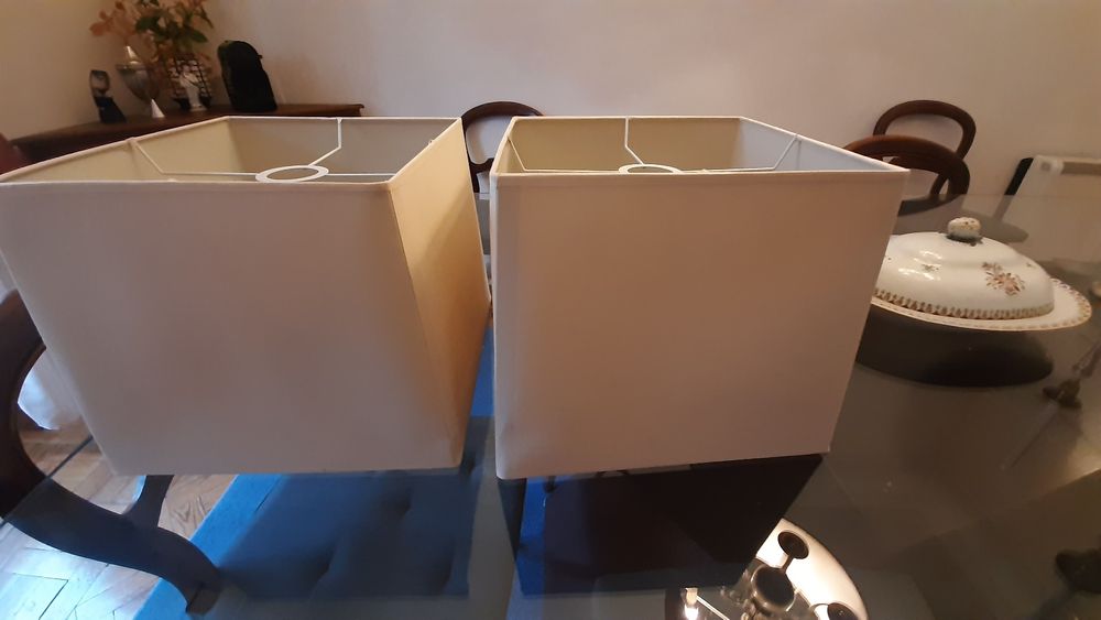 2 abatjours quadrados de teto beijes