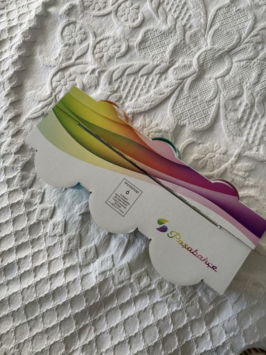 conjunto de 6 copos às riscas