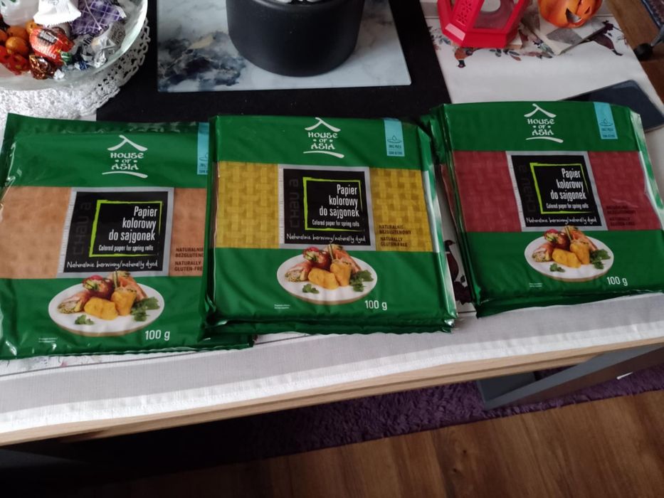 Papier do sajgonek ryżowy, kolorowy