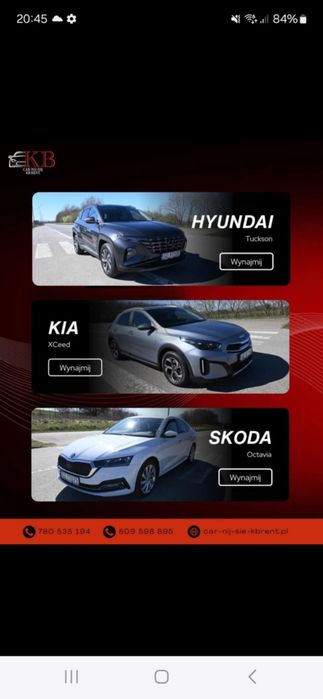 Wypożyczalnia aut Car-nij-sie Kbrent