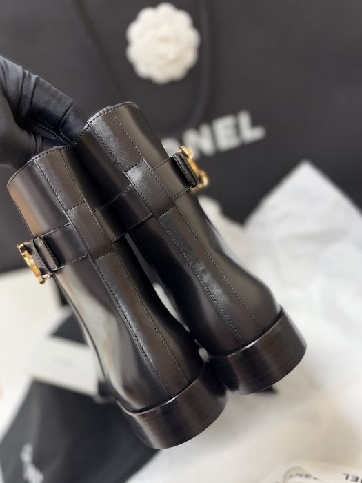 CHANEL® Luksusowe buty CC® ekskluzywne obuwie skórzane botki