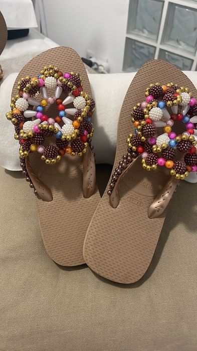 Chinelas trabalhadas varios modelos