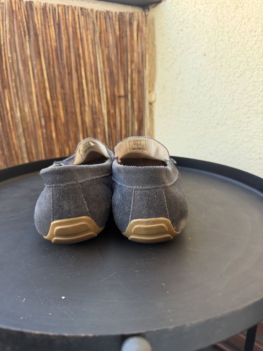 Buty męskie granatowe , skóra, rozm.42, mokasyny